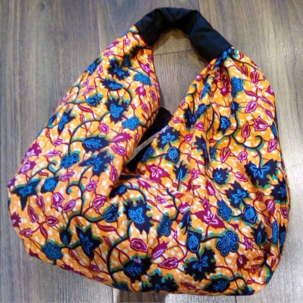 Cotton Dutch Wax Print Origami Slouchy Shopper Bag Boho Festival Tote - Image 5