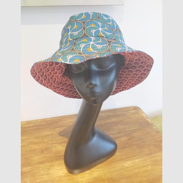 Reversible Cotton Dutch Wax Sun Hat