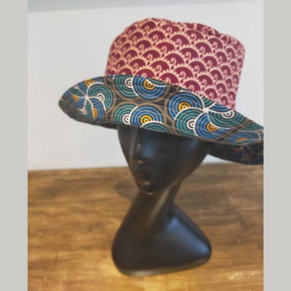 Reversible Cotton Dutch Wax Sun Hat - Image 15