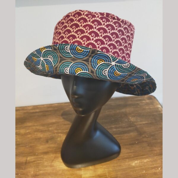 Reversible Cotton Dutch Wax Sun Hat - Image 14