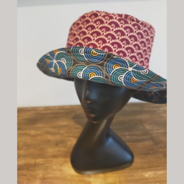 Reversible Cotton Dutch Wax Sun Hat - Image 11