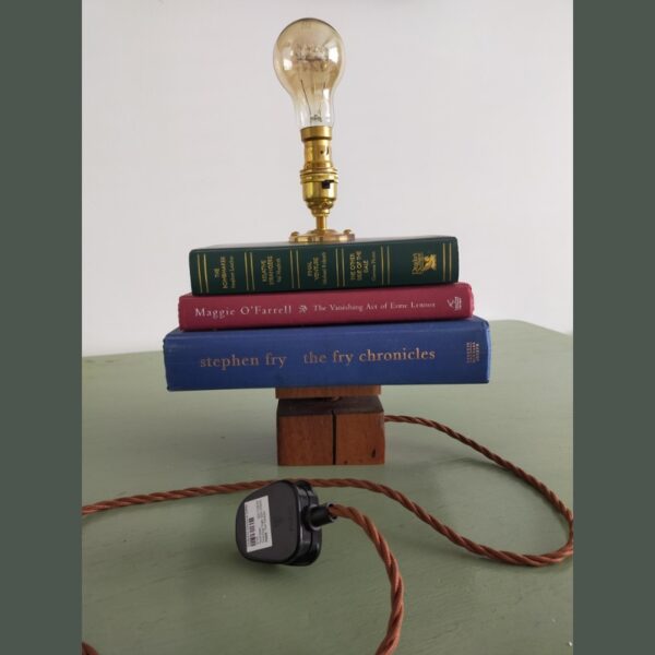 Upcycled Vintage Style Book Lamp